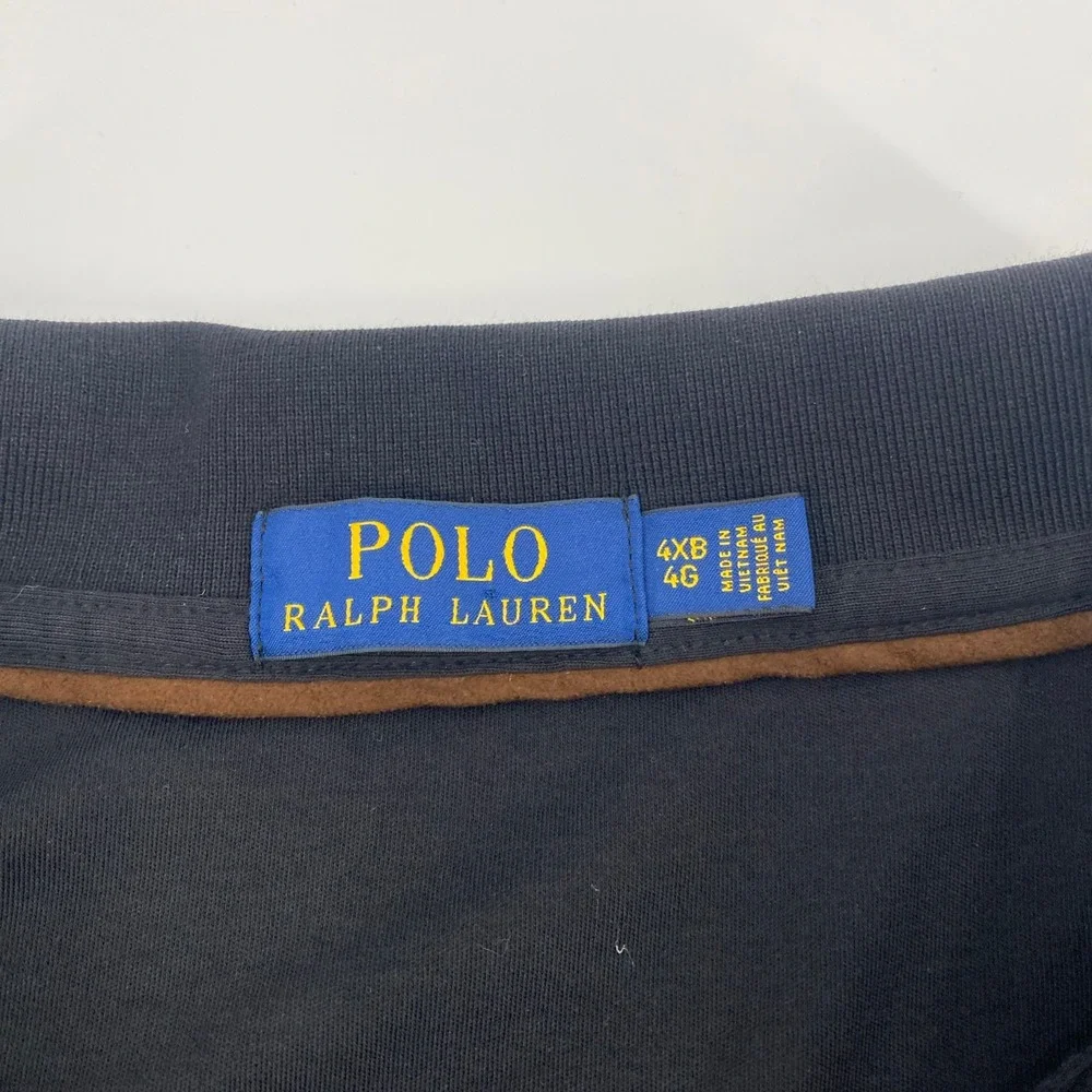 Polo Ralph Lauren Shirt Mens 4XB Black Big Flesh Pony Preppy Classic Old Money
